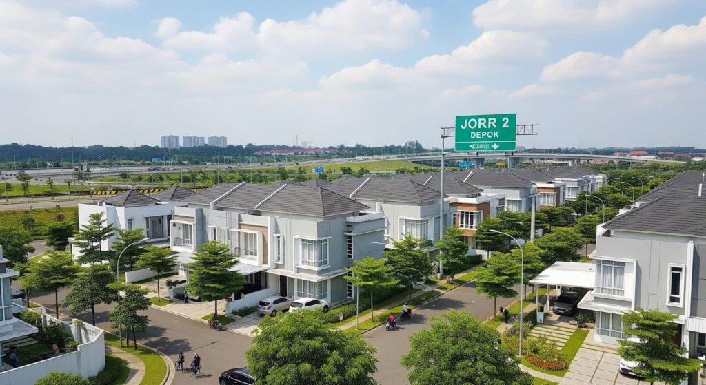 Ilustrasi perumahan dekat tol JORR 2 Depok